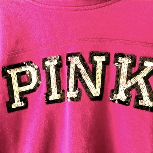 Victoria's Secret PINK Bling Sequin Cowl Neck Pullover Sweatshirt Extra Small - Picture 3 of 8